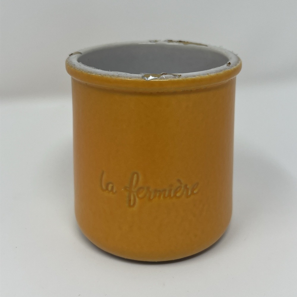 La Fermiere Terra Cotta French Yogurt Pots Mediterranean Orange